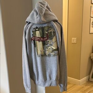 Men's Gray Graphic Hoodie